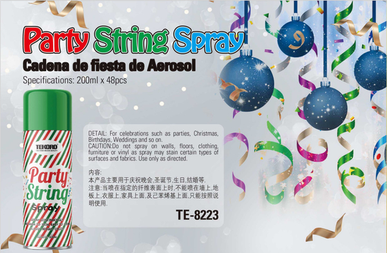 200 ml Silly String Spay Parti Streamer Fırın Fırın Noel ağacı için